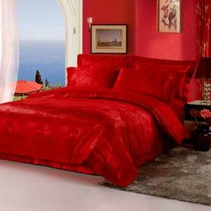 婉立大红色结婚四件套 传统喜庆与环保涂料的品质之选